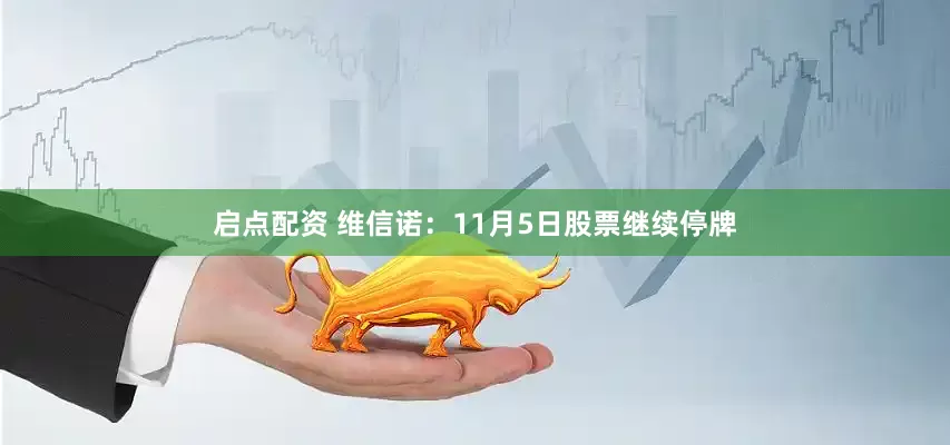 启点配资 维信诺：11月5日股票继续停牌